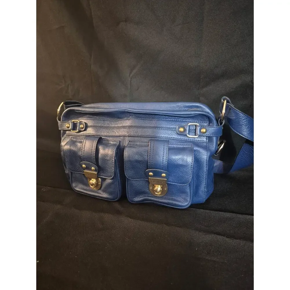 Hayden Harnett Leather Purse Blue Shoulder Bag, Handbag , Made In Brooklyn NY